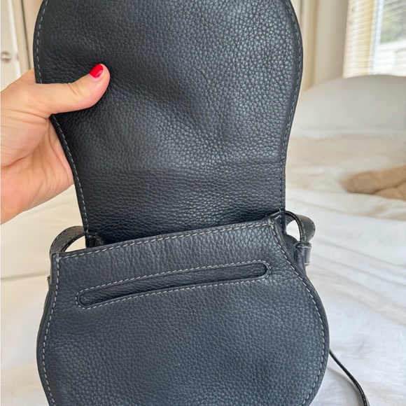 Chloe small Marcie leather crossbody in black - Picture 3 of 4